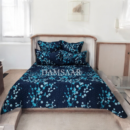 B34 - Queen 5pc Bedspread snake  Printed Microfibre