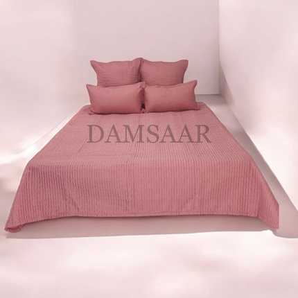 B9 - Double 5pc Bedspread Zig Zag - Dyed - 65gsm