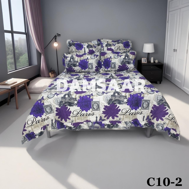 C10 - king 5pc Winter Comforter - Pillow Frilled - Biggest Diamond - Clearance