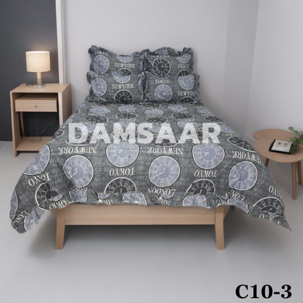 C10 - king 5pc Winter Comforter - Pillow Frilled - Biggest Diamond - Clearance