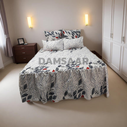 B27 - Queen 5pc Bedspread Mini - Big Frill - Micro Printed - 90gsm - Promotion