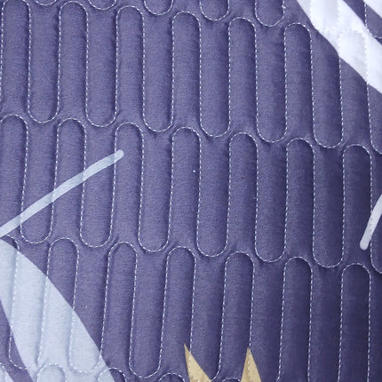 B10 - Double 5pc Cheap Bedspread - Zig Zag - Printed - Polyester 65gsm