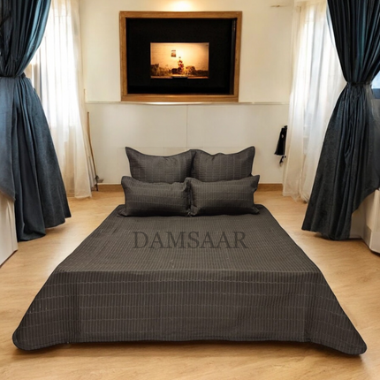 B9 - Double 5pc Bedspread Zig Zag - Dyed - 65gsm