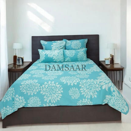 D1 - Queen 6pc Duvet Cover Set - Winter Floral 120gsm