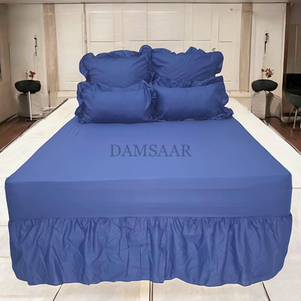 S41 - Double 5pc Combo Set Poly Cotton - Frilled Pillow - Abs - Promotion