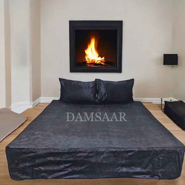S36 - King 3pc Velvet Fitted Set  - Abs