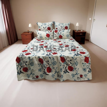 B27 - Queen 5pc Bedspread Mini - Big Frill - Micro Printed - 90gsm - Promotion