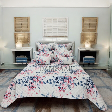 B3 - King 13pc Bedspread - Winter Floral 120gsm