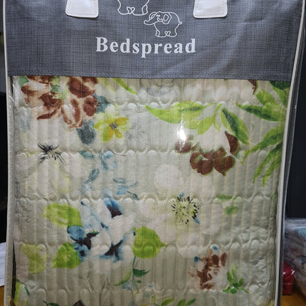B10 - Double 5pc Cheap Bedspread - Zig Zag - Printed - Polyester 65gsm