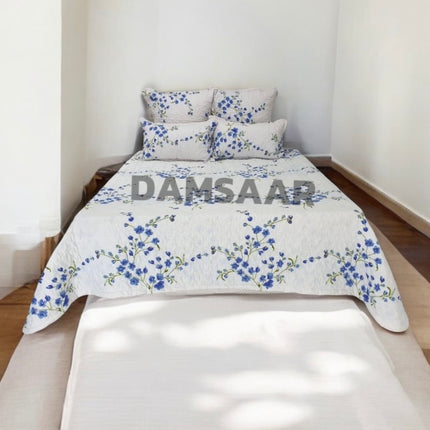 B11 - Queen 5pc Printed Microfibre Bedspread Set - Clearance