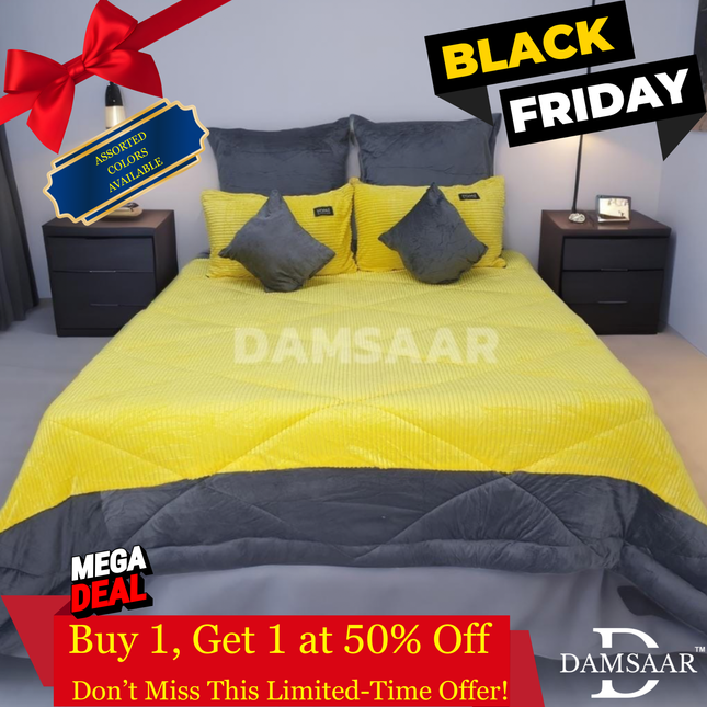 C9 - King 7pc Corduroy Comforter Set