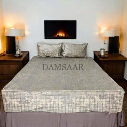 S37 - Queen 3pc Velvet Fitted Set - ABSOLUTE DECOR