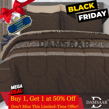 C15 - Q5pc 100% Cotton Comforter Set - Clearance