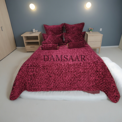 B2 - King 9pc Exclusive Velvet Bedspread Set