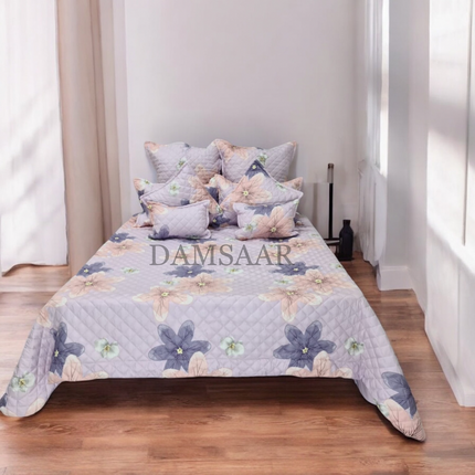 B3 - King 13pc Bedspread - Winter Floral 120gsm