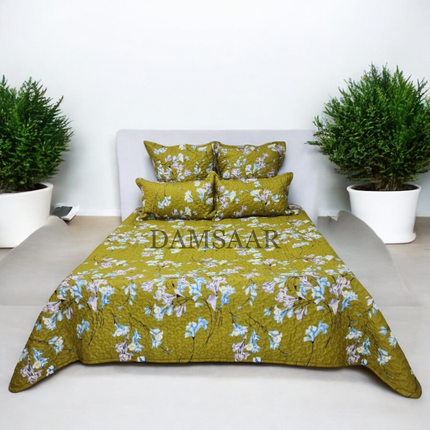 B34 - Queen 5pc Bedspread snake  Printed Microfibre