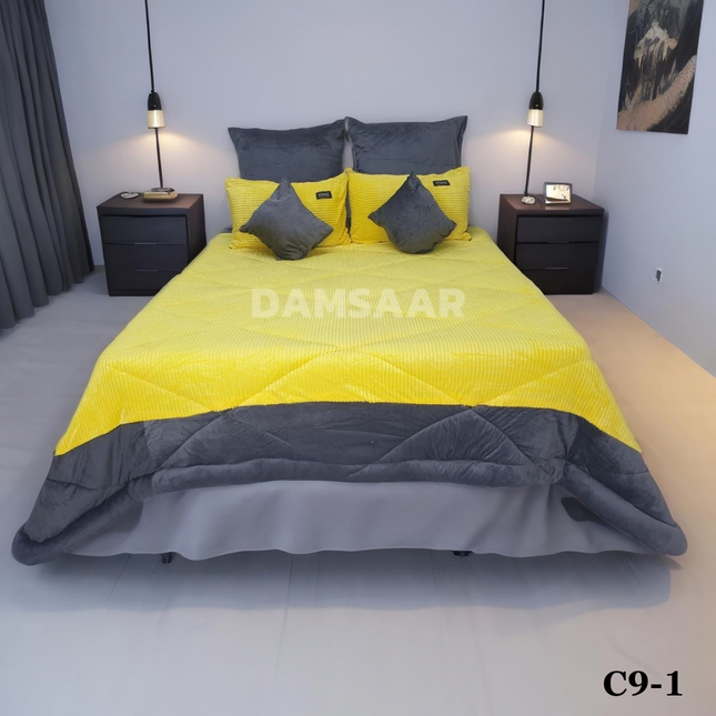 C9 - King 7pc Corduroy Comforter Set