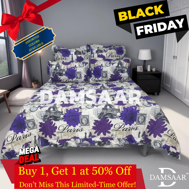 C10 - king 5pc Winter Comforter - Pillow Frilled - Biggest Diamond - Clearance