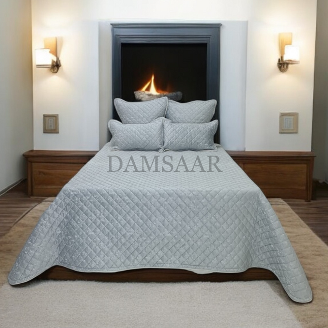 B4 - King 5pc Rope Velvet Bedspread