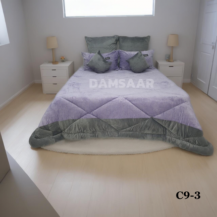 C9 - King 7pc Corduroy Comforter Set
