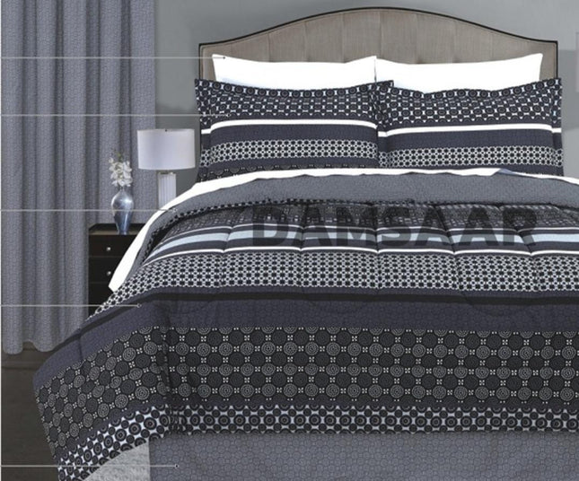 C15 - Q5pc 100% Cotton Comforter Set - Clearance