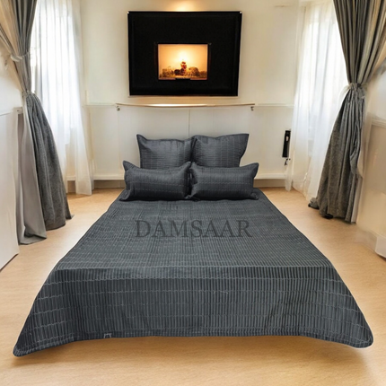 B9 - Double 5pc Bedspread Zig Zag - Dyed - 65gsm