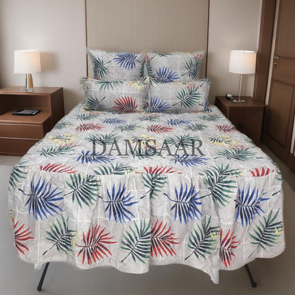 B20 - Queen 5pc Bedspread Big Frill - Biggest Diamond - Microfibre  Printed - Promotion