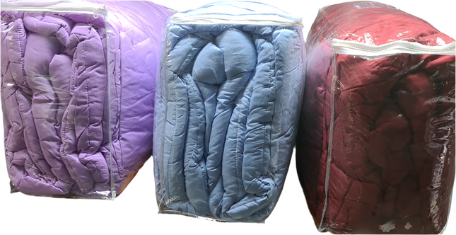 (C17) Queen 5 Piece Joint Comforter Set - Dyed Assorted