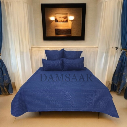 B9 - Double 5pc Bedspread Zig Zag - Dyed - 65gsm