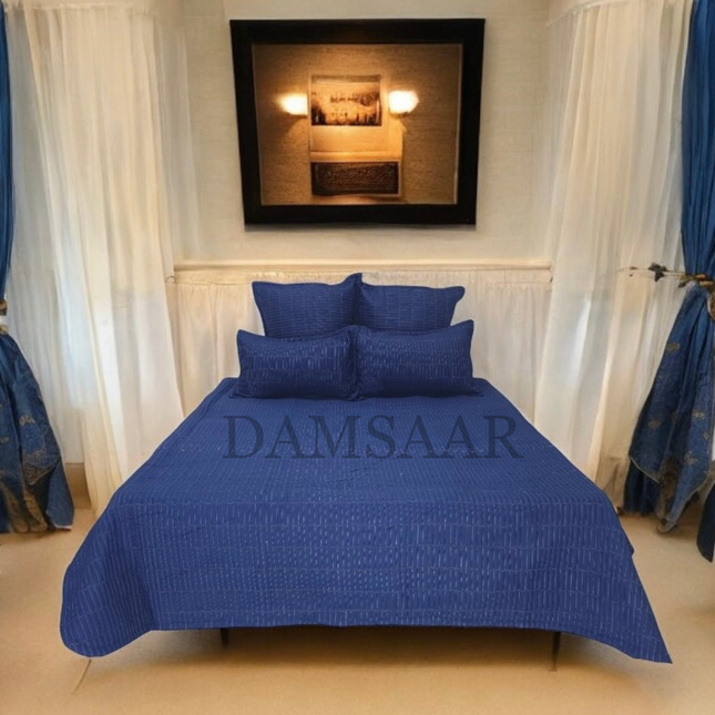 B9 - Double 5pc Bedspread Zig Zag - Dyed - 65gsm