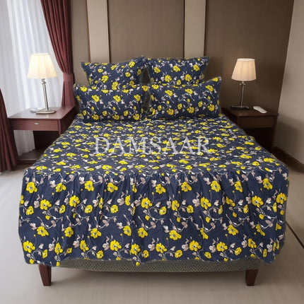 B20 - Queen 5pc Bedspread Big Frill - Biggest Diamond - Microfibre  Printed - Promotion