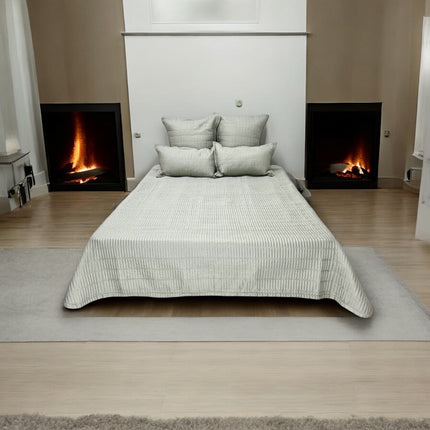 B9 - Double 5pc Bedspread Zig Zag - Dyed - 65gsm