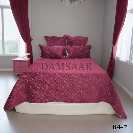 B4 - King 5pc Rope Velvet Bedspread