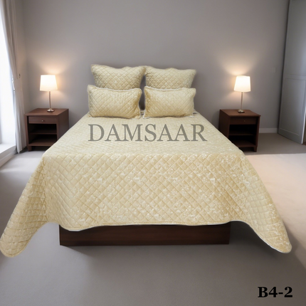 B4 - King 5pc Rope Velvet Bedspread