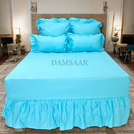 S41 - Double 5pc Combo Set Poly Cotton - Frilled Pillow - Abs - Promotion