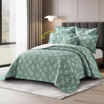 B46-KING 6PC BEDSPREAD WITH BACKSIDE FLEECE