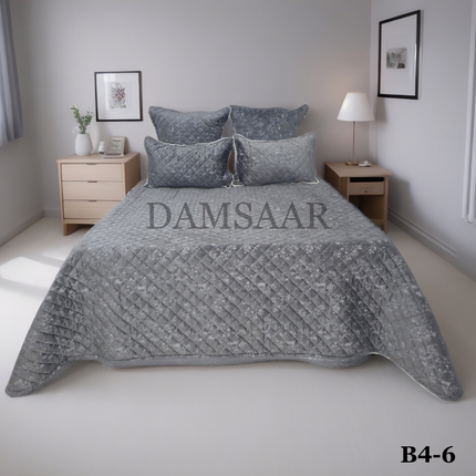 B4 - King 5pc Rope Velvet Bedspread