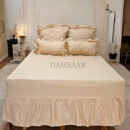 S41 - Double 5pc Combo Set Poly Cotton - Frilled Pillow - Abs - Promotion