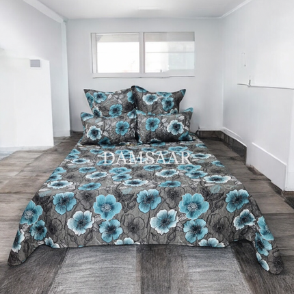 B34 - Queen 5pc Bedspread snake  Printed Microfibre