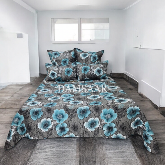 B34 - Queen 5pc Bedspread snake  Printed Microfibre