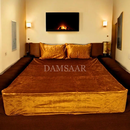 S38 - Double 3pc Velvet Fitted Set - ABSOLUTE DECOR