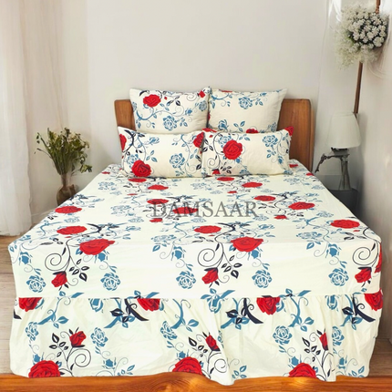 S30 - King 5pc Microfibre Printed Combo Sheet Set - Box Pack