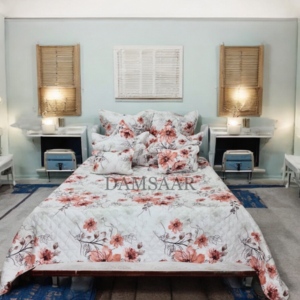 B3 - King 13pc Bedspread - Winter Floral 120gsm