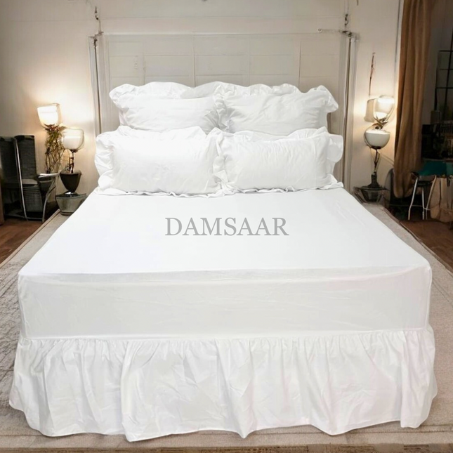 S41 - Double 5pc Combo Set Poly Cotton - Frilled Pillow - Abs - Promotion