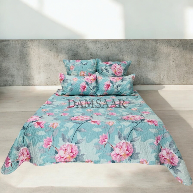 B34 - Queen 5pc Bedspread snake  Printed Microfibre