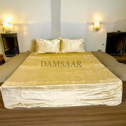 S38 - Double 3pc Velvet Fitted Set - ABSOLUTE DECOR