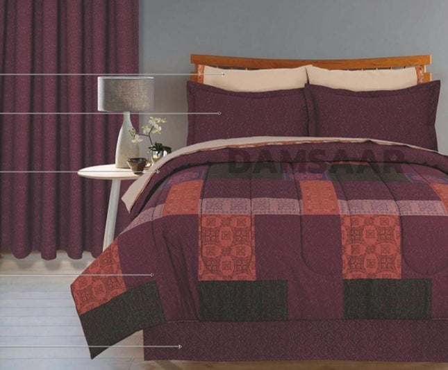 C15 - Q5pc 100% Cotton Comforter Set - Clearance