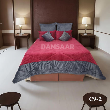 C9 - King 7pc Corduroy Comforter Set