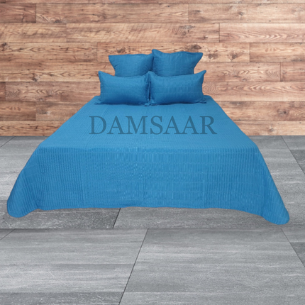 B9 - Double 5pc Bedspread Zig Zag - Dyed - 65gsm