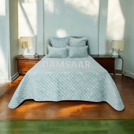 B4 - King 5pc Rope Velvet Bedspread